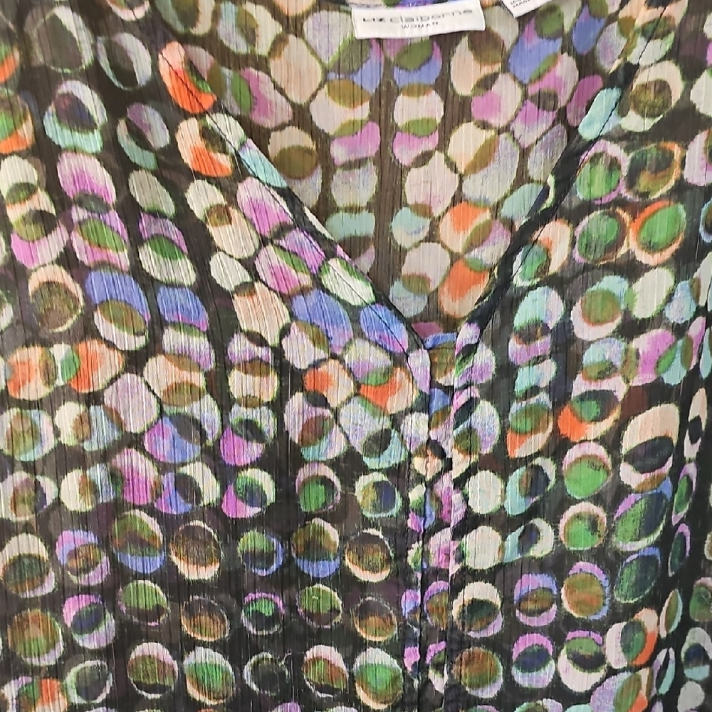 Liz Claiborne Colorful Patterned Blouse - Picture 5 of 9